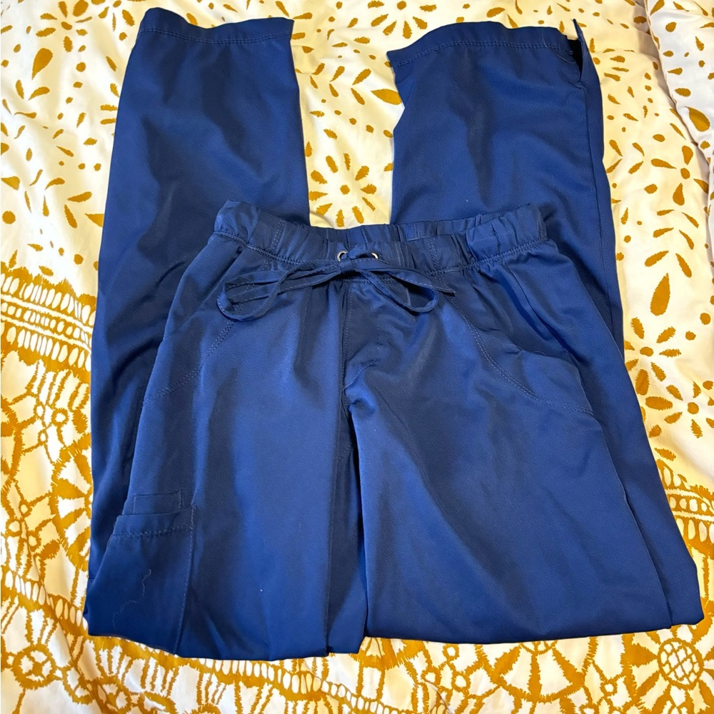 Healing hands navy scrub pants petite